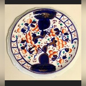 Rare Fenton Gaudy Welsh Oyster Buddha Pattern Scalloped Biscuit Plate Tray